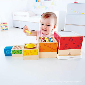 Hot Sale Style Colorful Wooden Musical Toys Box For Kid